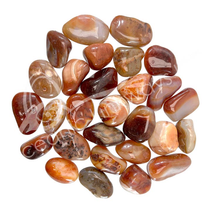 Oceanic Linkways Inc - Wholesale Spiritual Stone/Crystal - PEBBLES - AGATE, RED A 40-70 MM (KG)0