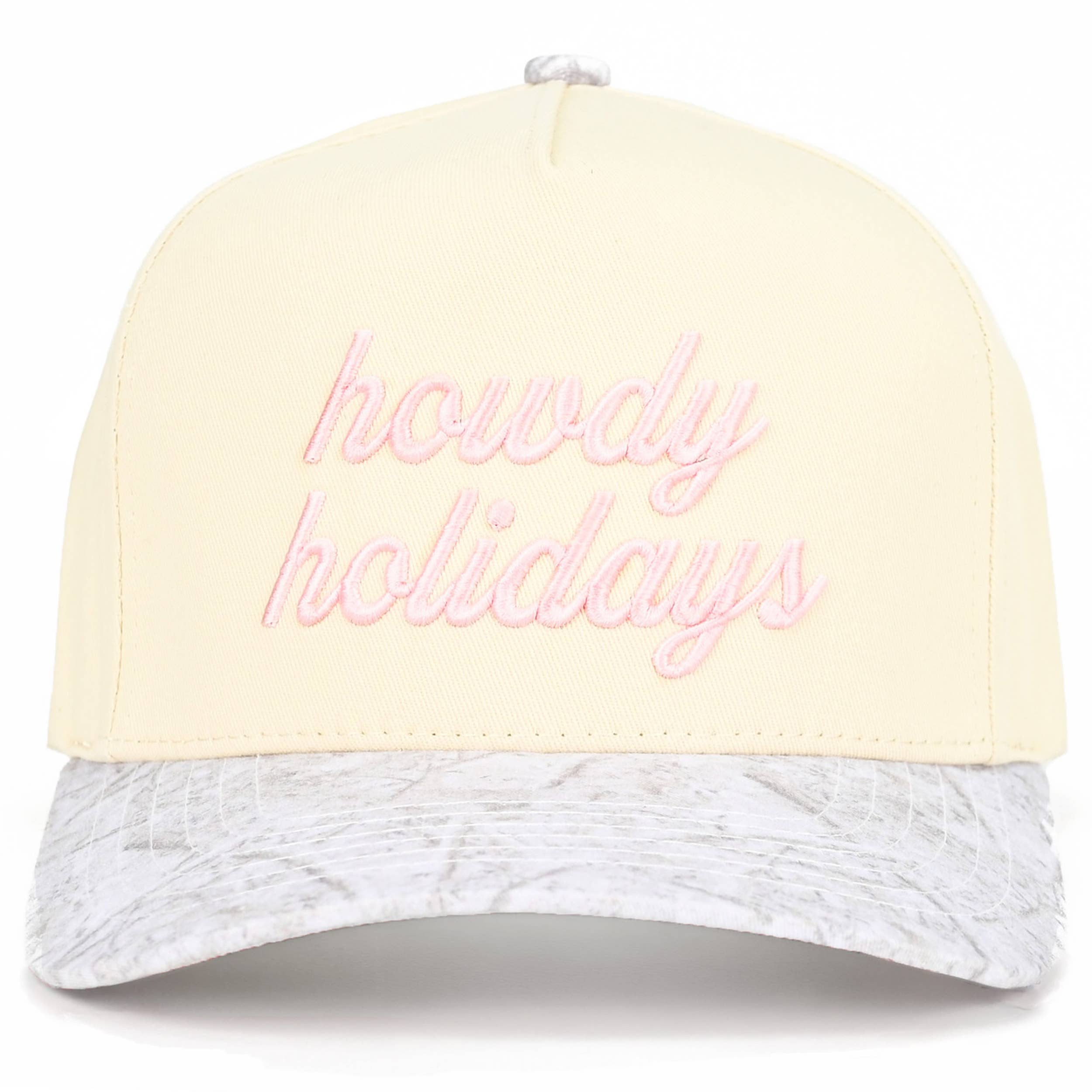 Hana - Wholesale Trucker Hat - Women's - C.C HOWDY HOLIDAYS Letter Embroidered Trucker Cap14