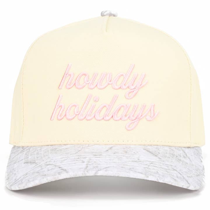 Hana - Wholesale Trucker Hat - Women's - C.C HOWDY HOLIDAYS Letter Embroidered Trucker Cap14