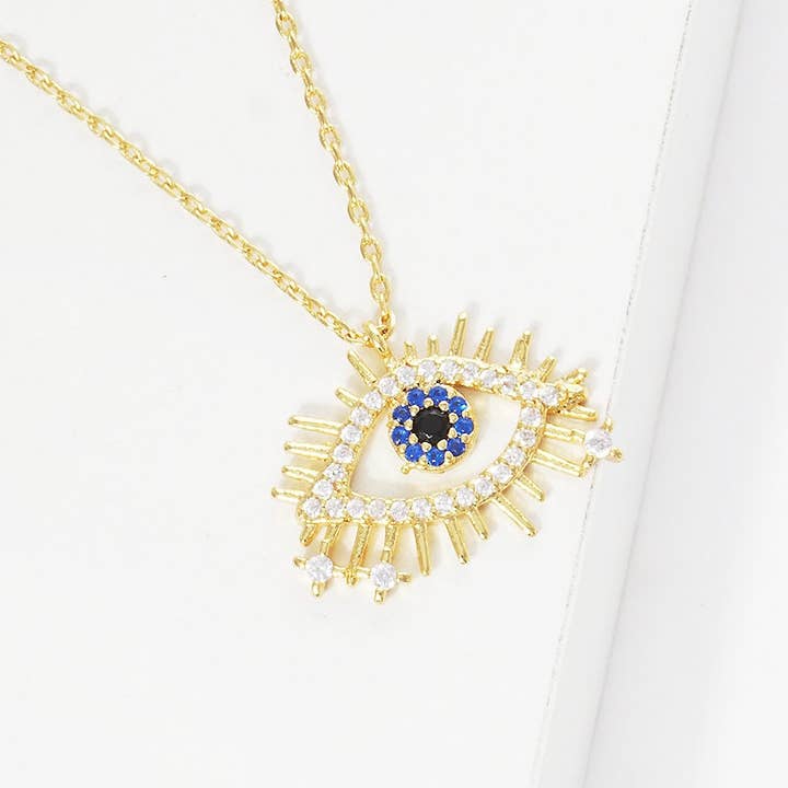 Evil Eye Starburst Halskette, goldblau für den Großhandel von OHBOOBA DESIGN