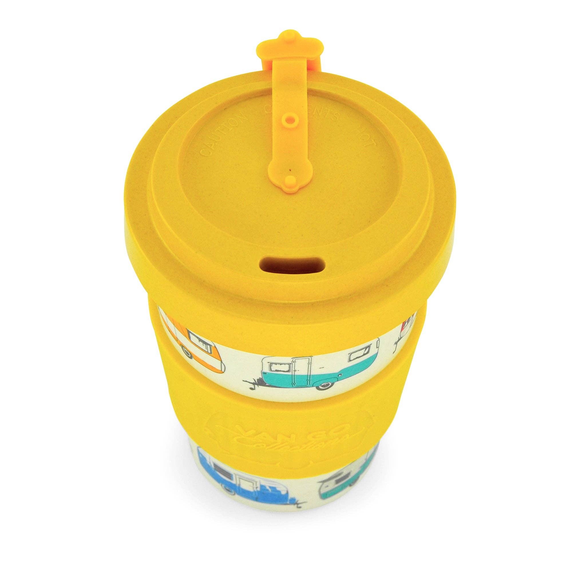 Jaune d'automne Mug de voyage en bambou | 400 ml | Collection Van Go 'Automne' Jaune en vente sur Faire8
