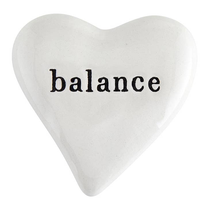 Bella Sleep + Spa - Wholesale Decorative Tabletop Object - Ceramic Heart - Balance
