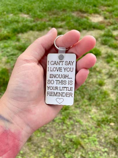 Porte-clés Love you Reminder pour la vente par Running Flamingo Designs