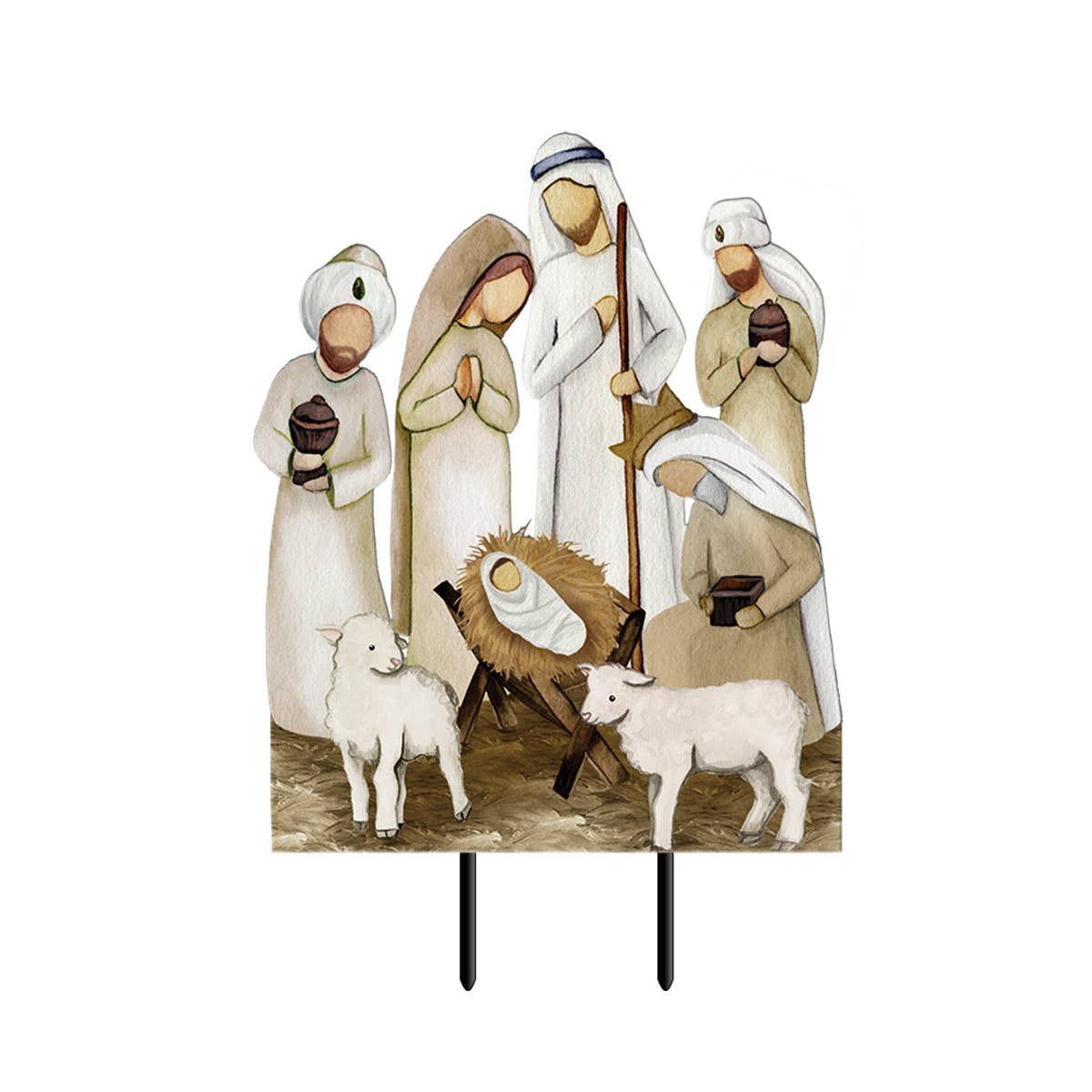 Briarwood Lane - Wholesale Nativity Scene Decor - Rejoice Nativity Christmas Metal Art 30" x 13"