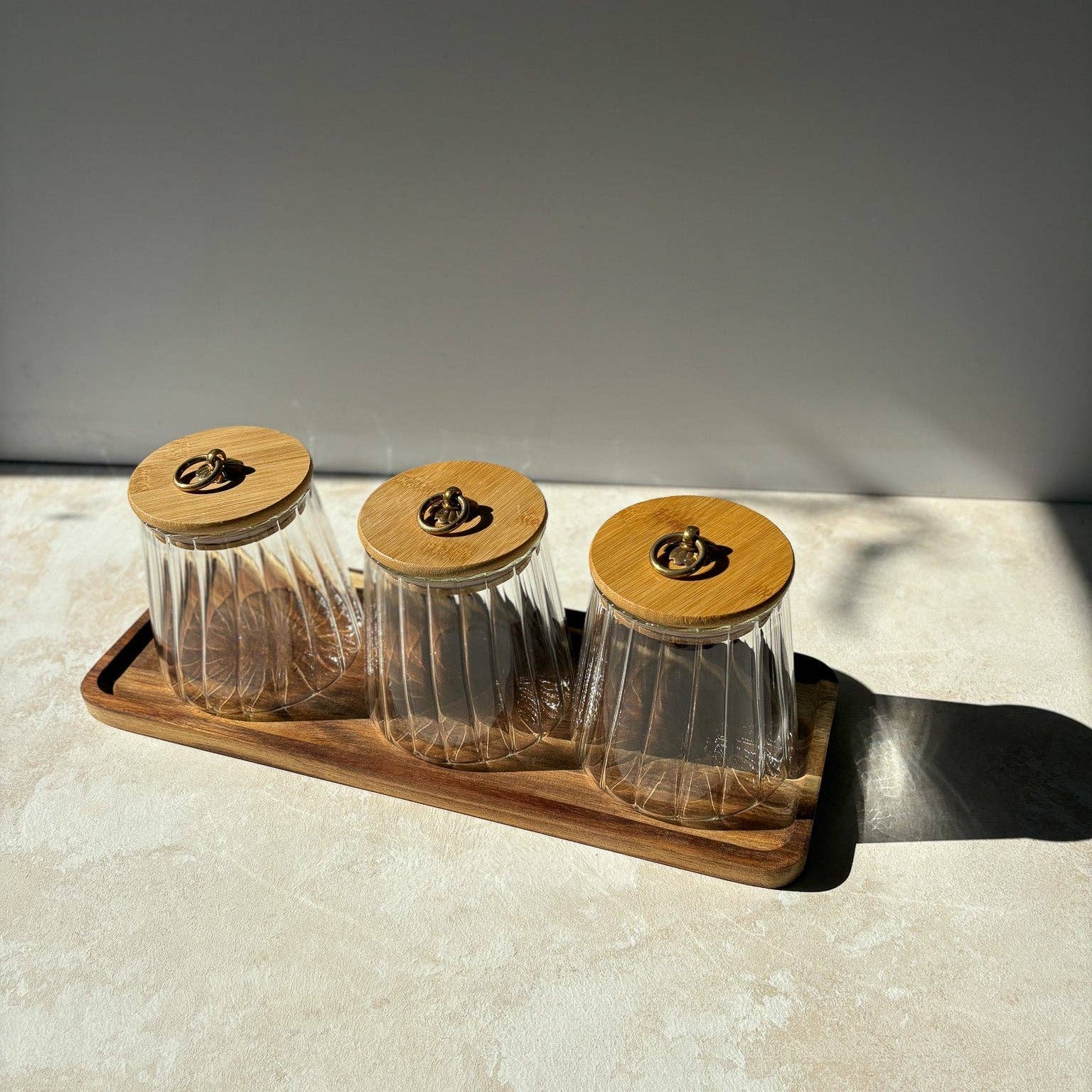 So At Nature – wholesale Jar – Tea Coffee Sugar Ring Lid Jar Set3