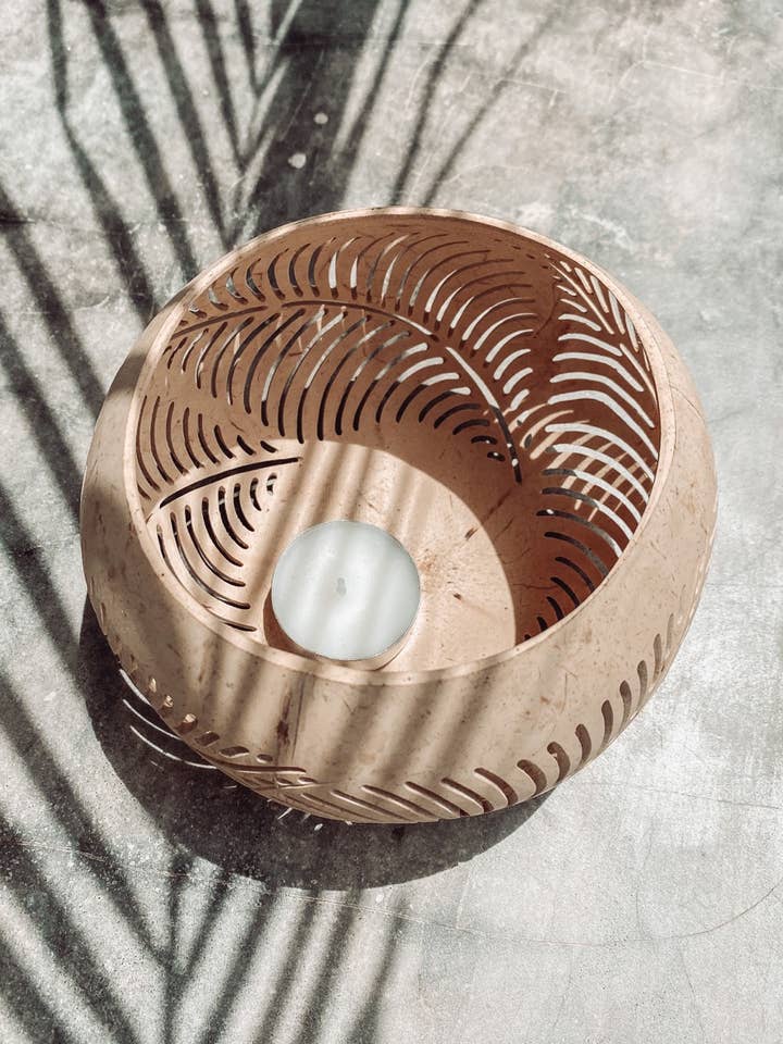 Coco Candle Holder for wholesale by Kayu Living Bali