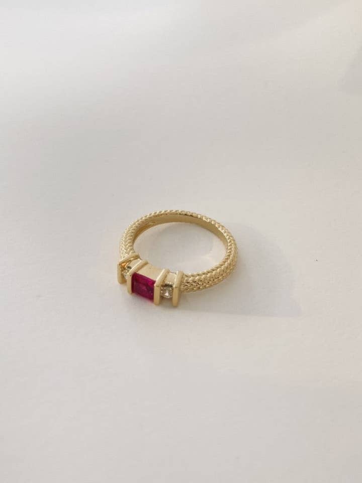 Yuj Fuschia ring for wholesale by MAMOJA