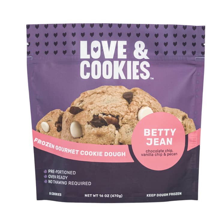 Pecan Vanilla Chocolate Gourmet Frozen Cookie Dough for wholesale by Love&Cookies