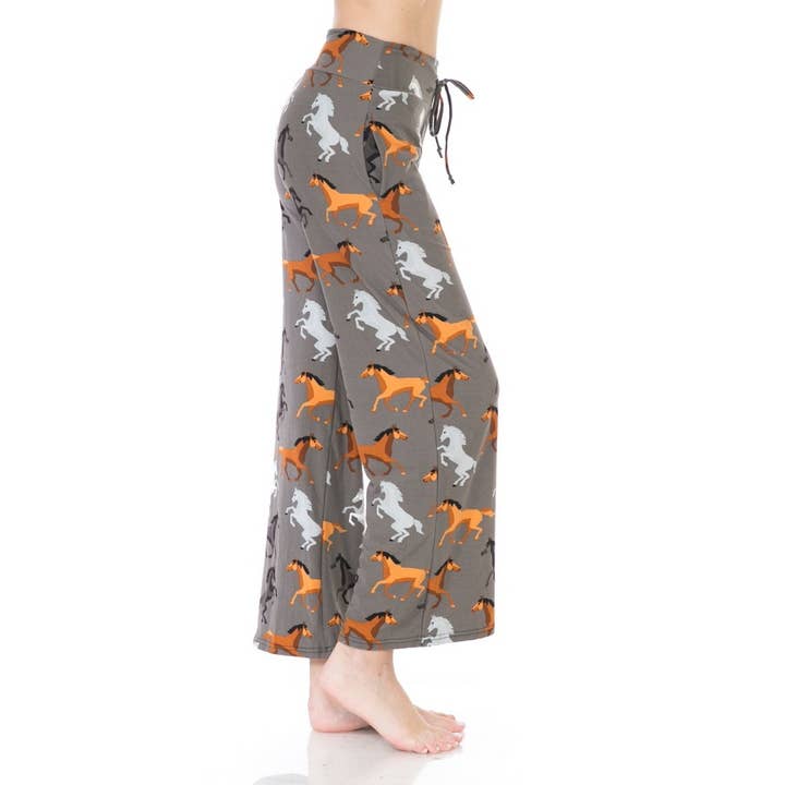 Buttery Soft Print Pajama Pants with Drawstring for wholesale by Leggings Depot