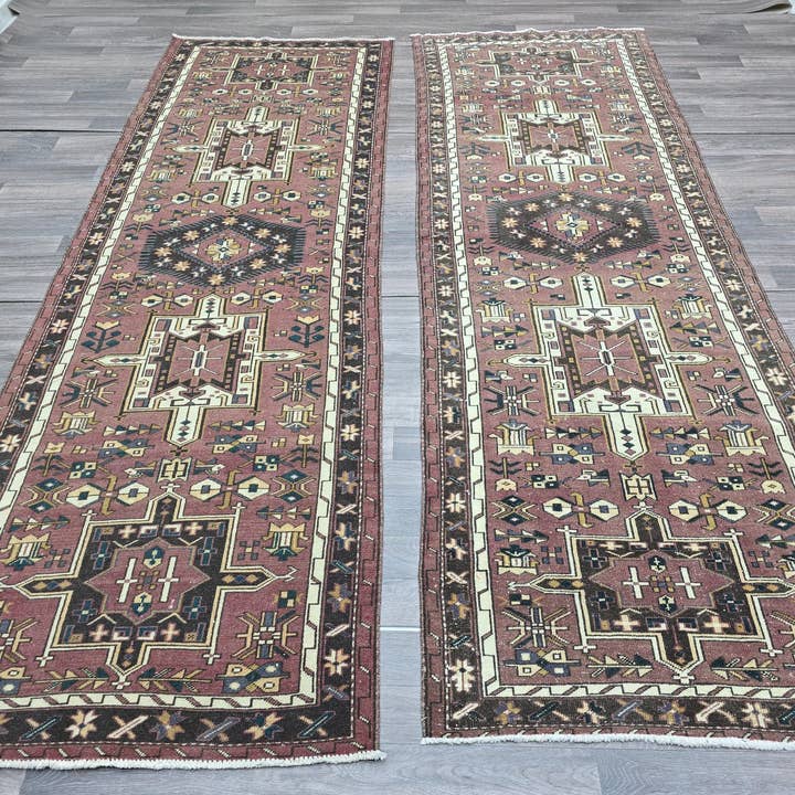 3x9 Pair Classic Vintage Runner Hand Knotted for wholesale by MesopotamiaRugs