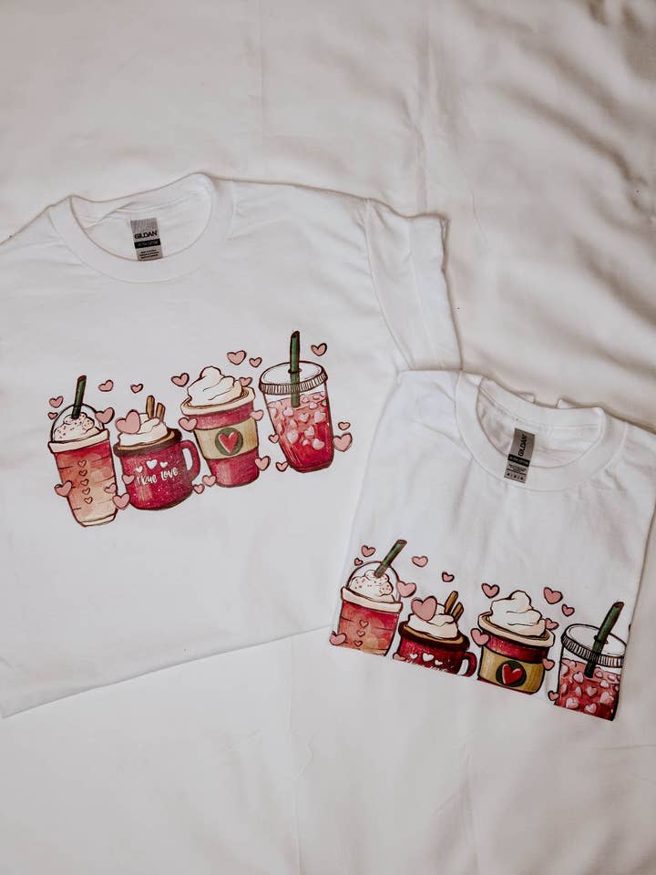 T-shirt pour amoureux du café pour la Saint-Valentin pour la vente par With Love, Shanese