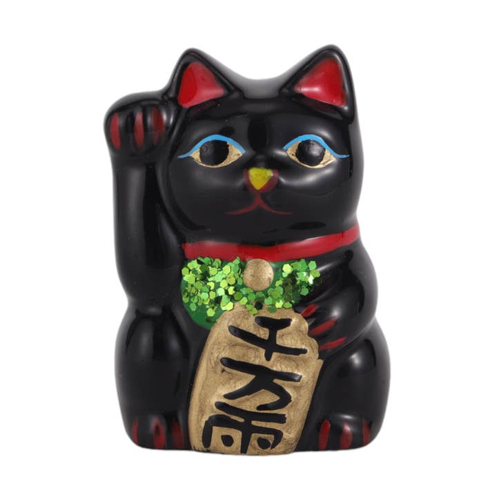 Figura de Gato de la Suerte Maneki Neko de 2 Pulgadas de Altura - Resina Fundida en Frío para venta al por mayor de Urban Tokyo