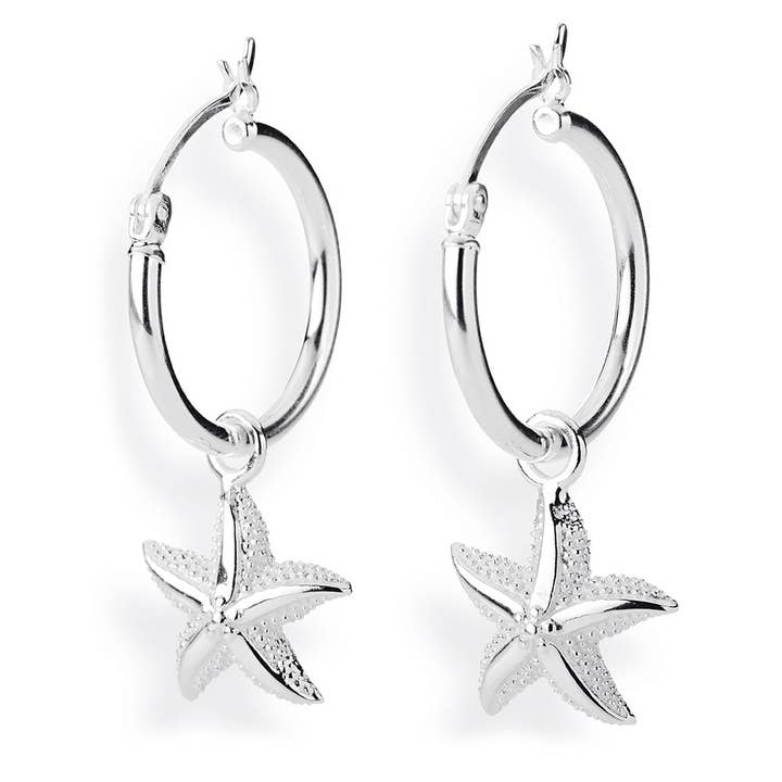 Pendientes Sealife con forma de estrella de mar para pendientes de plata para venta al por mayor de Heartbreaker designd by Drachenfels