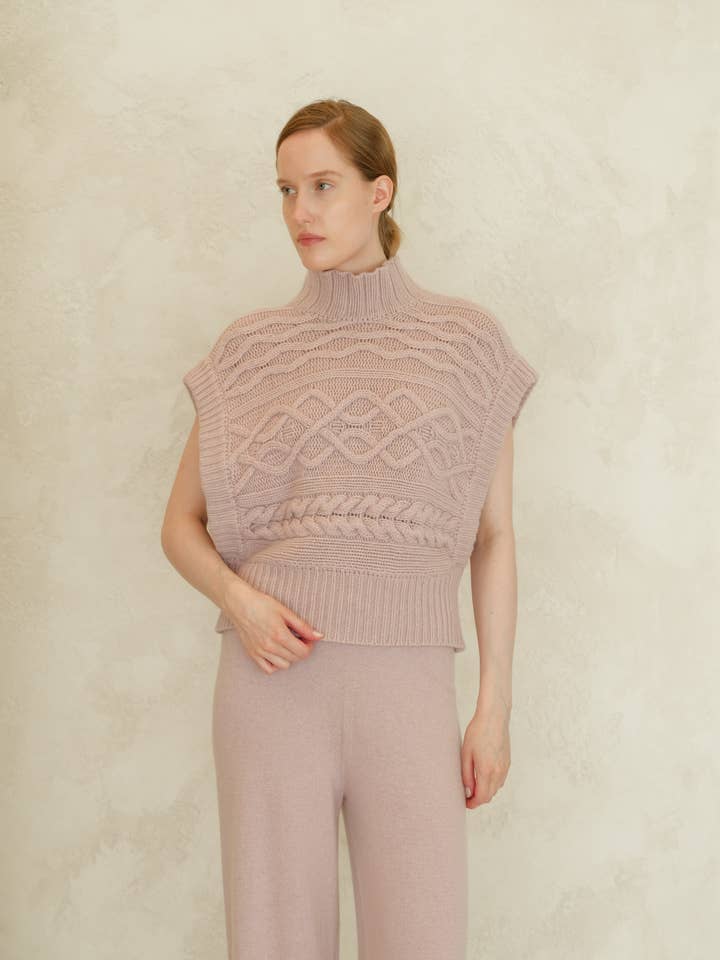 Lèmme - Wholesale Tunic Sweater - Women's - Cashmere Mix Maxi Cable Tunic3