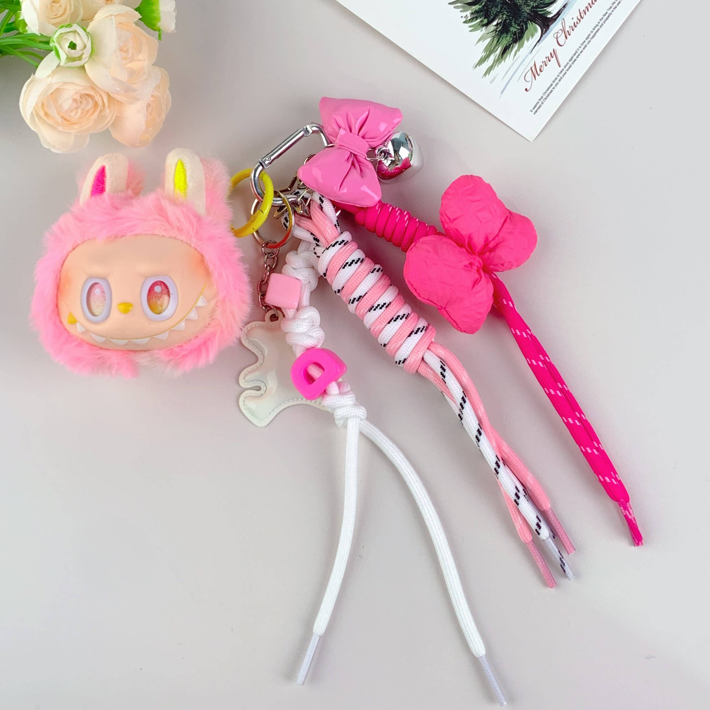 Lilyrosy（Duty free) - Vente Porte-clés – femme - Porte-clés en peluche mignon et très demandé pour filles – Charm de sac17