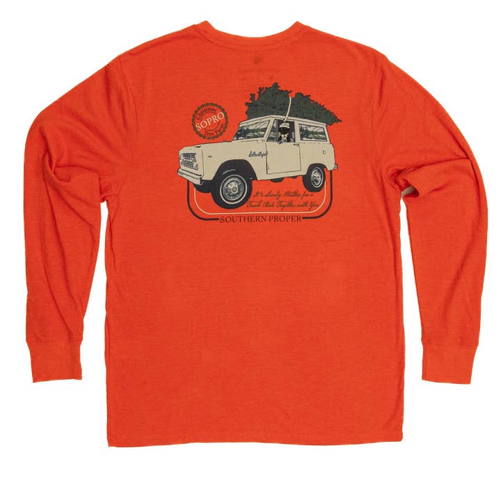 Camiseta Lovely Weather LS: Cardinal para venta al por mayor de Southern Proper