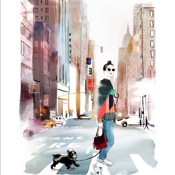 Kunstdruck - „Manhattan“ - Sophie Griotto für den Großhandel von Atelier Contemporain