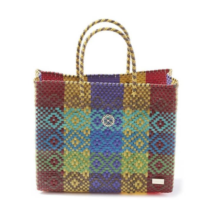 SMALL YELLOW PATTERNED TOTE BAG för wholesale av Lola's Bag by Georgina Herrera