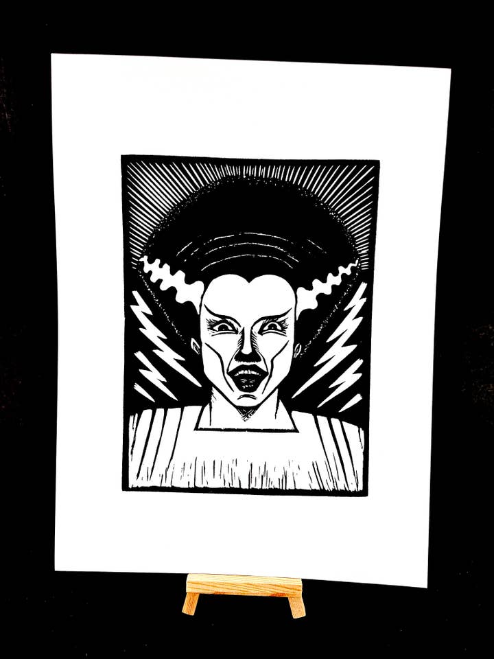 Bride of Frankenstein - Screen Print for wholesale by Pixel Palmer