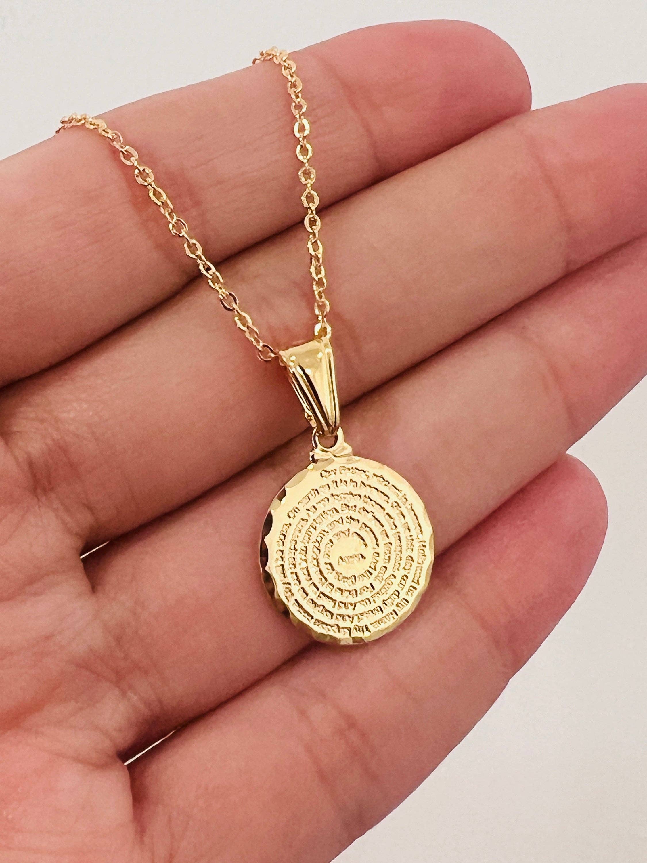 Haus of Monogram - Wholesale Pendant/Charm Necklace - Gold Filled Our Father Necklace | Faithful Daily Prayer7