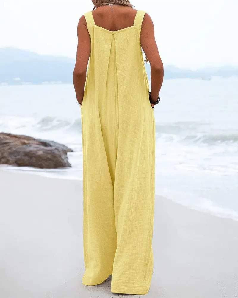 Flarix - Wholesale Jumpsuit - Women's - pastel pocket decor wide leg suspender jumpsuit13