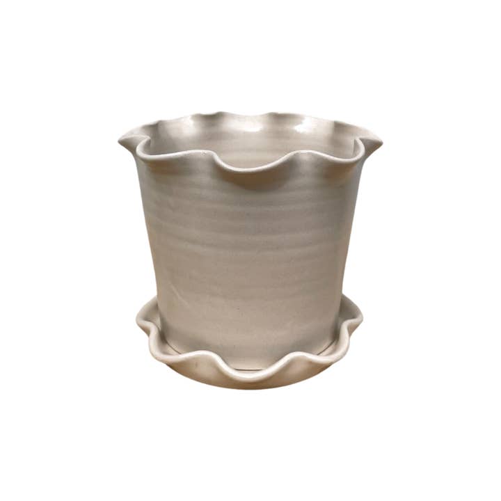 Paige Mitchell - Wholesale Plant Pot - Frilly Pot - Stoneware.