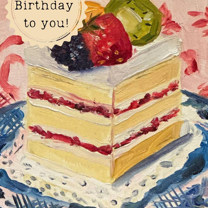 Carpe Diem Papers - Wholesale Birthday Card - Happy Birthday Spongecake Greeting Card