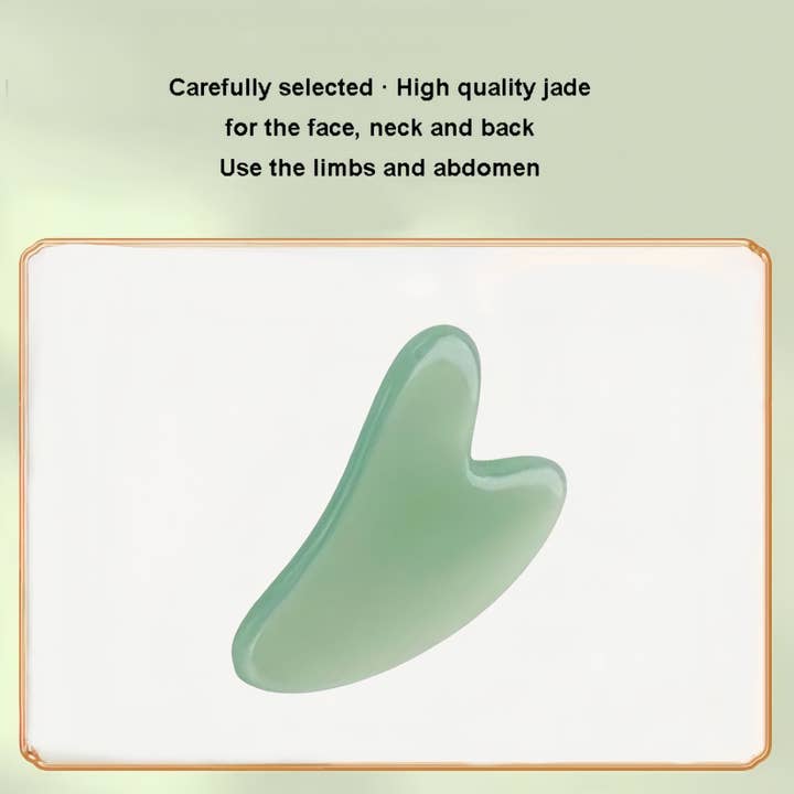 green Gua Sha Board 2PCS Massage Stone for Facial Body Skincare Roller Scraping Massager Natural Resin Facial Lifting Scraper Neck Anti Wrinkle Massager Tool for wholesale on Faire3