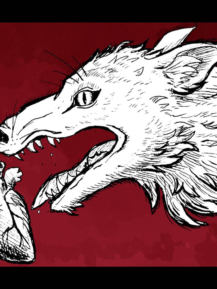 Impression d'art numérique The Vision (Wolf and Heart) pour la vente par Diantimony Designs