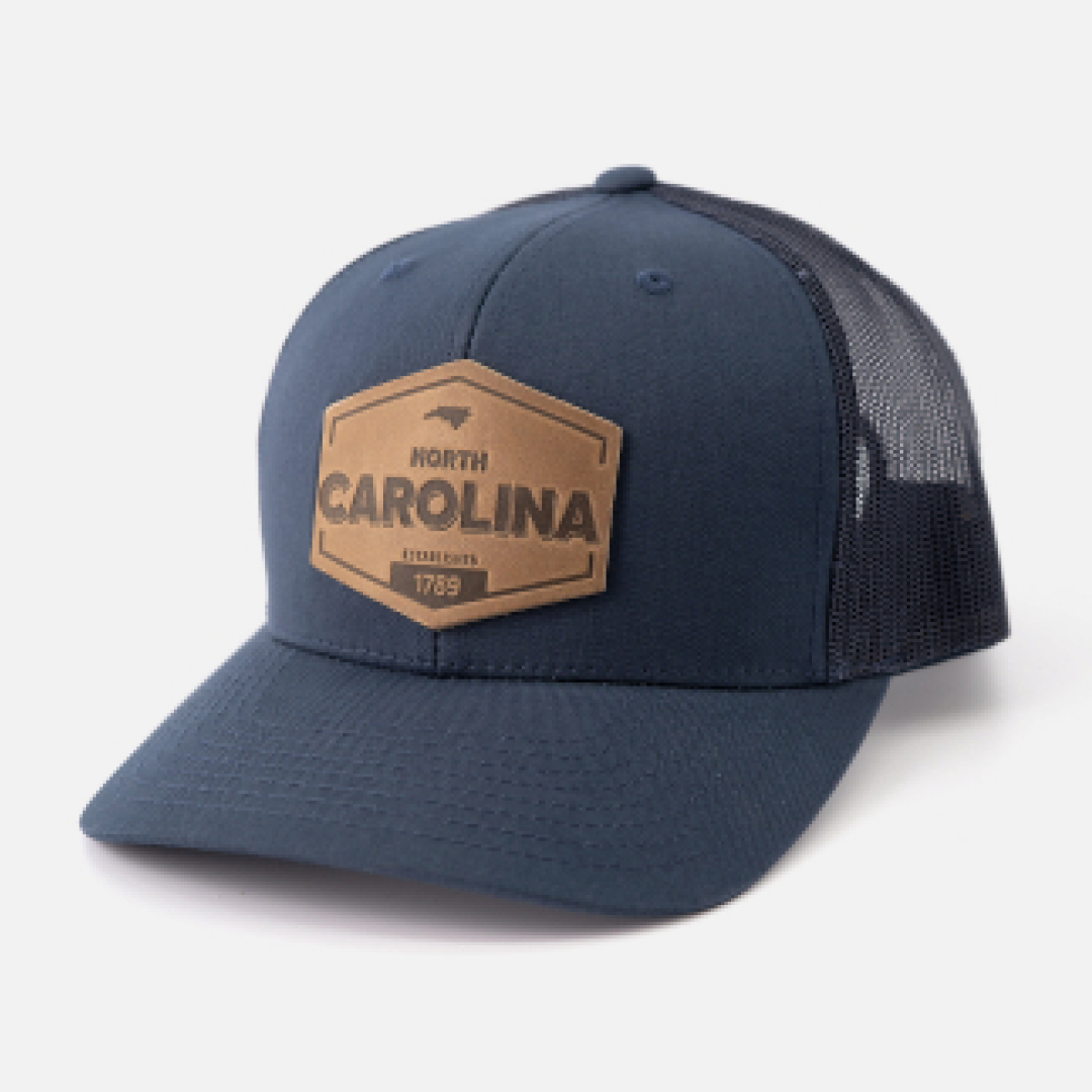 Range Leather Co. - Wholesale Trucker Hat - Unisex - North Carolina Established Hat | Leather Patch Trucker Hat5