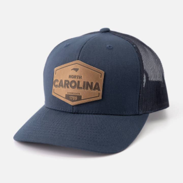 Range Leather Co. - Wholesale Trucker Hat - Unisex - North Carolina Established Hat | Leather Patch Trucker Hat5