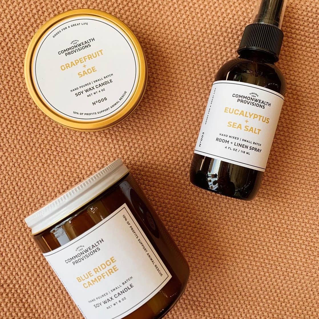 Commonwealth Provisions - Wholesale Jar/Filled Candle - Soy Candle - Blue Ridge Campfire5