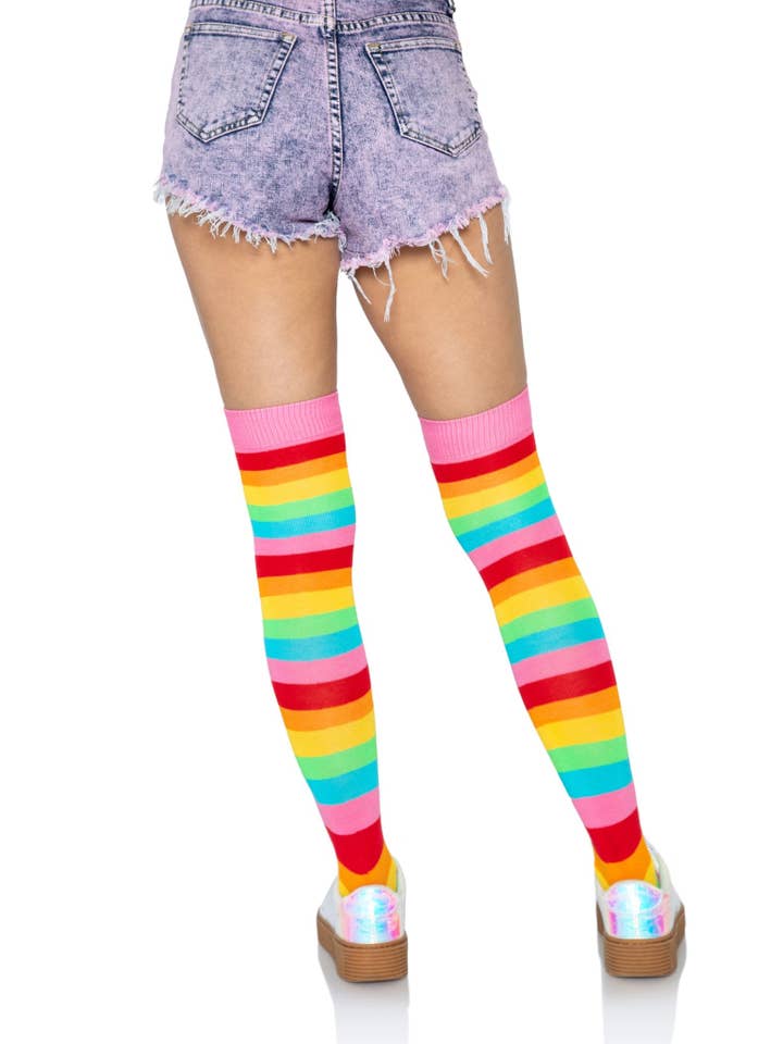 Multicolor Raya Rainbow Leg Warmers for wholesale on Faire
