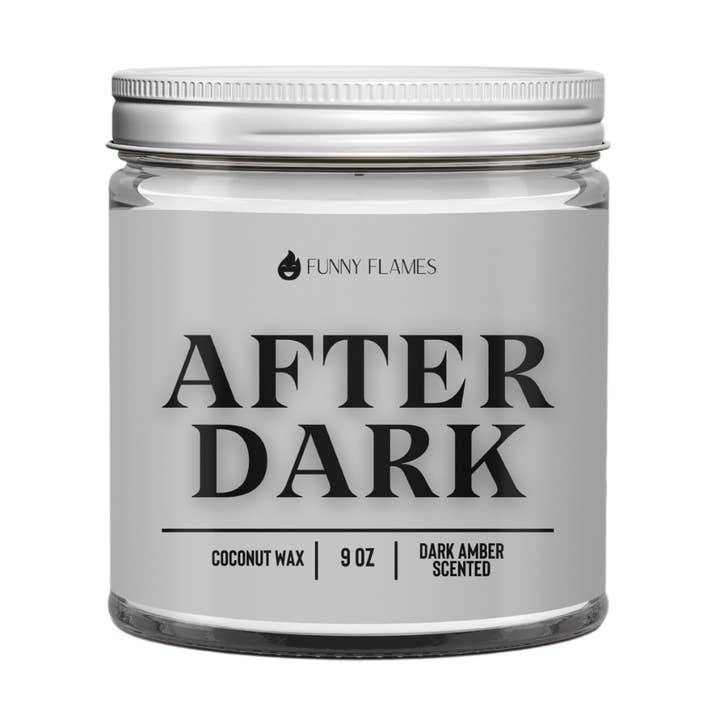 After Dark - Candela per lui o per lei, regalo per San Valentino per la vendita all'ingrosso da parte di Funny Flames Candle Co - Les Creme