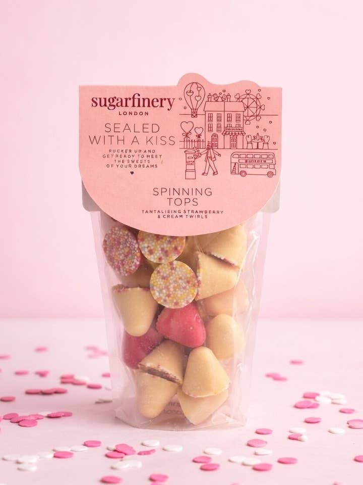 Sealed with a kiss- Spinning Tops for wholesale by sugarfinery limited