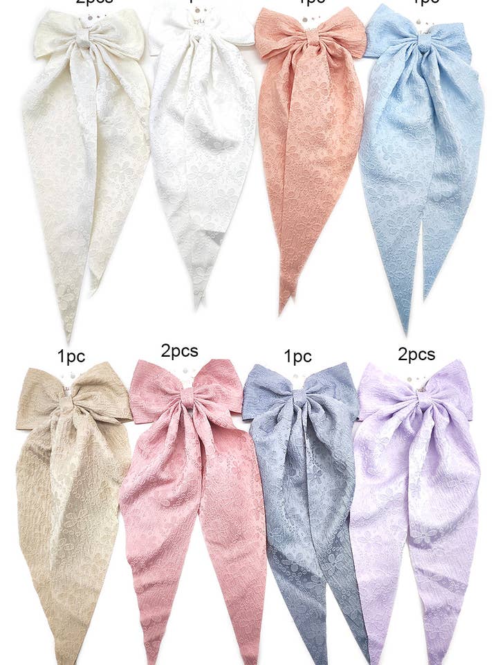 Grote Bloemenprint Haarspeld Strik voor wholesale door Lucylou Collection