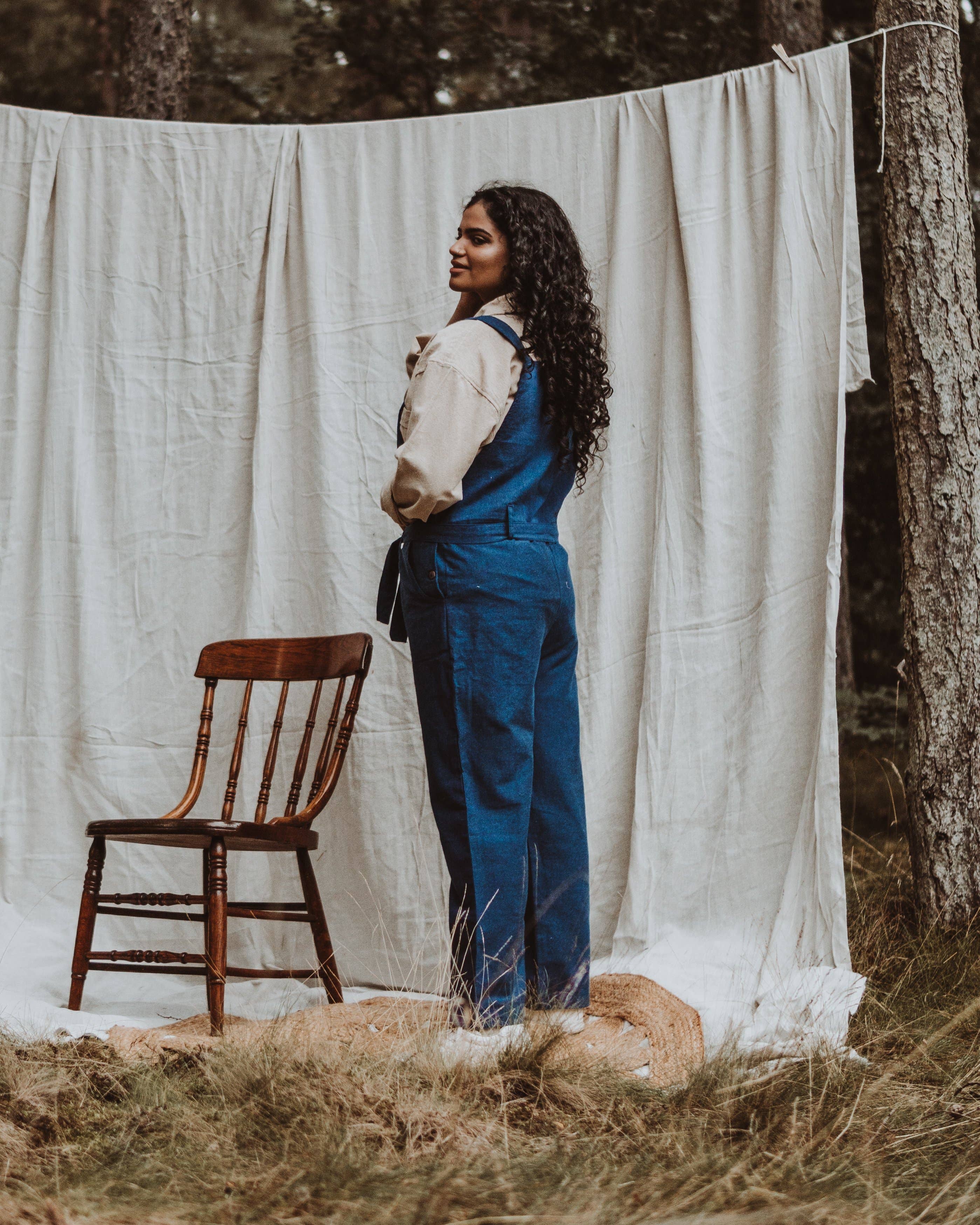 Hemp & Hope - Vente Salopette – femme - Salopette en chanvre Tama - Bleu8