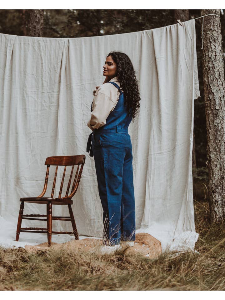 Hemp & Hope - Vente Salopette – femme - Salopette en chanvre Tama - Bleu8