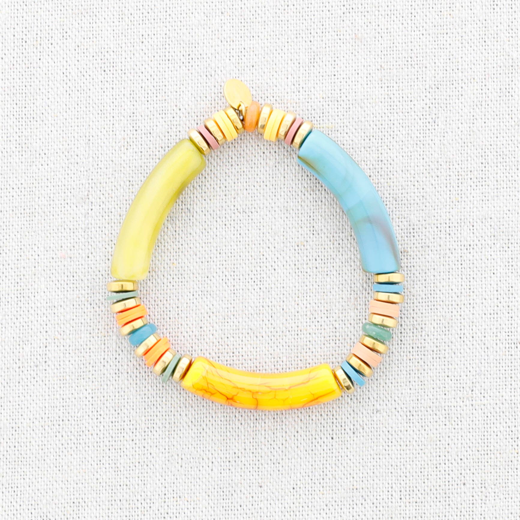 Sonata - Vendita all'ingrosso Gioielli a scatto - Bracciale elastico, acciaio, perline, resina12