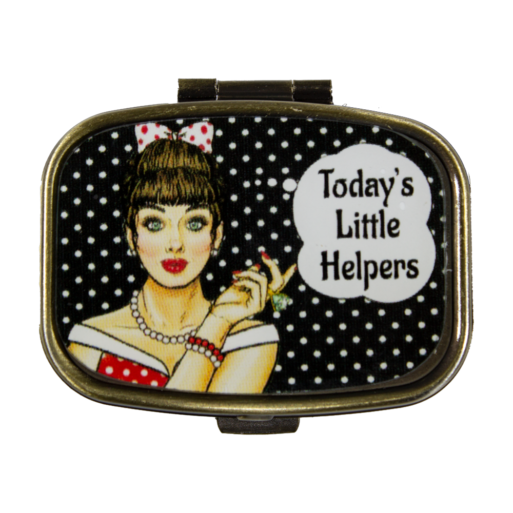 World Buyers - Wholesale Pill Organizer - Pop  Art Women Pill Box Asst  KA441W2