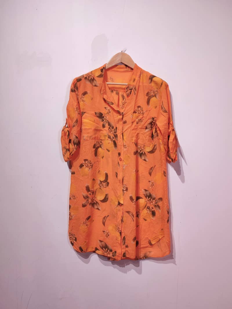 Pomelo paris - Wholesale Button Down Shirt - Women's - LISA LEMON LONG SHIRT NEW12