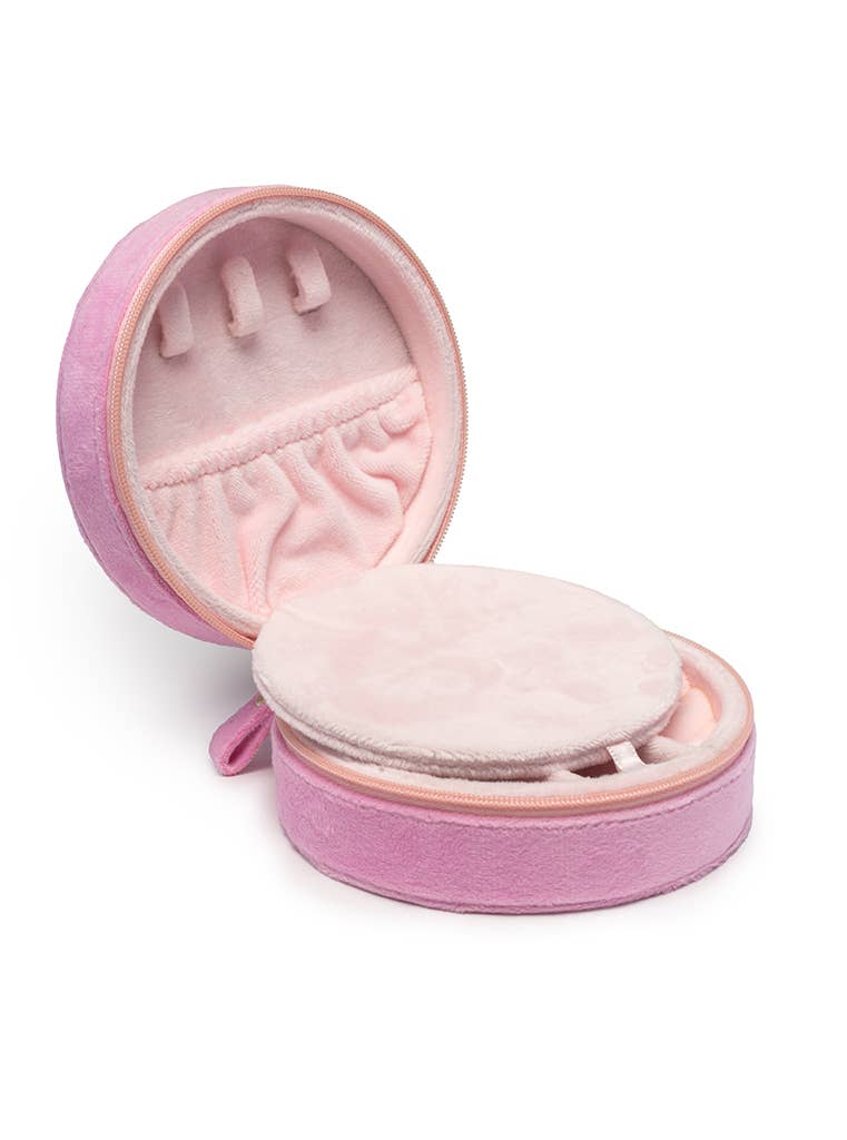 Living Royal - Wholesale Jewelry Box/Organizer - Velvet Jewelry Zip Case / Travel Organizer - Rose - Pink2