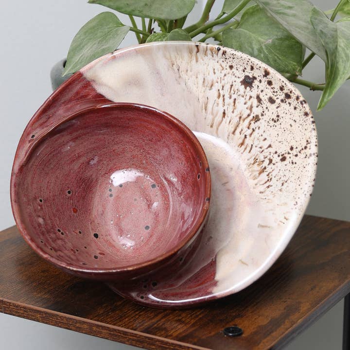 Sawdust and Clay - Wholesale Decorative Plate/Dish/Bowl - Artisan Swirly Bowls- Ceramic Serving Bowls- Assorted Case2