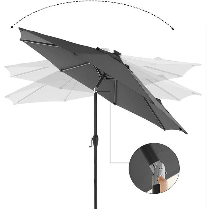 Mia Home - Wholesale Umbrella - Unisex - Nancy's Frere Lake Parasol - LED Lighting - Solar Powered6