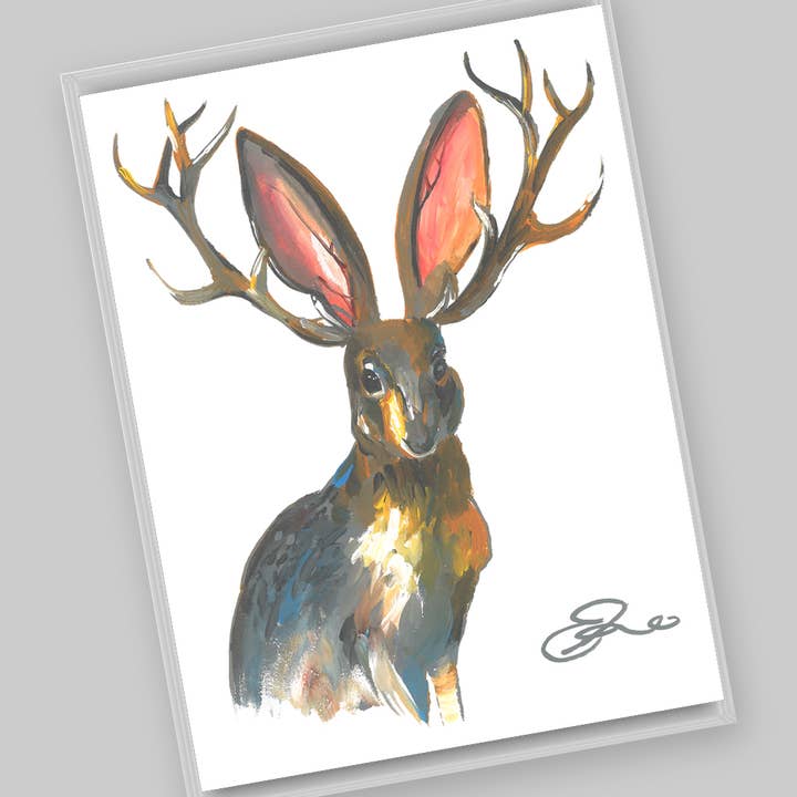 Animals – Jackalope Postcard for wholesale by Eric Hanson Artwork