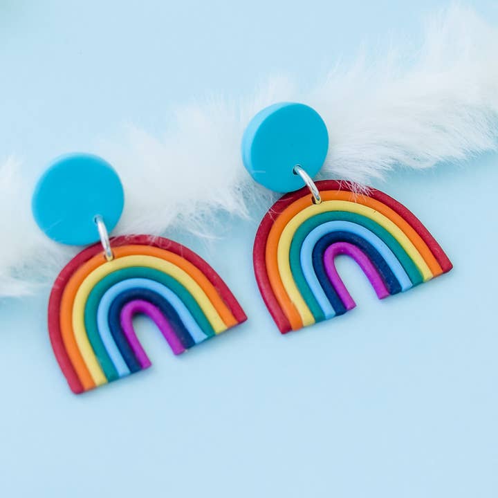 Orecchini pendenti arcobaleno per la vendita all'ingrosso da parte di Evesdrop Designs