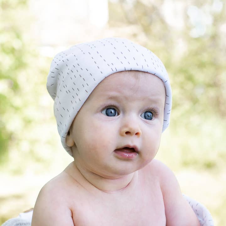 Summerville organic - Wholesale Newborn/Knit Hat - Baby - Organic Baby Hat White Line 3-6 Months
