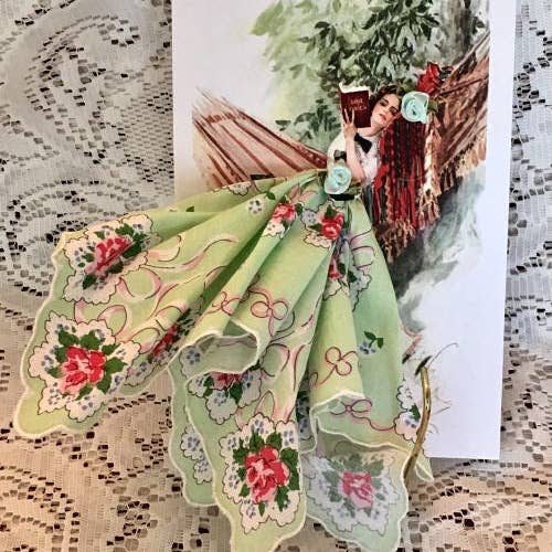 MOMENTS IN THYME - Wholesale Everyday Greeting Card - The Book Keepsake Hanky Card