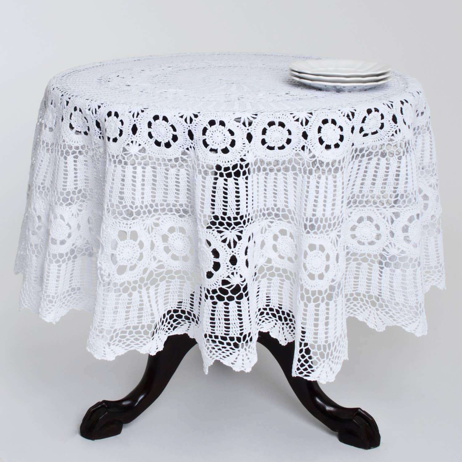 Saro Lifestyle - Wholesale Tablecloth - Crochet Tablecloth5