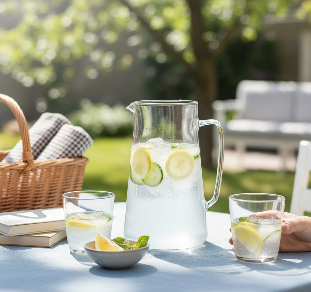 Kadra Kitchenware - Venta al por mayor Jarros - Simax - Agra, jarra de vidrio soplado, 2,5 litros1